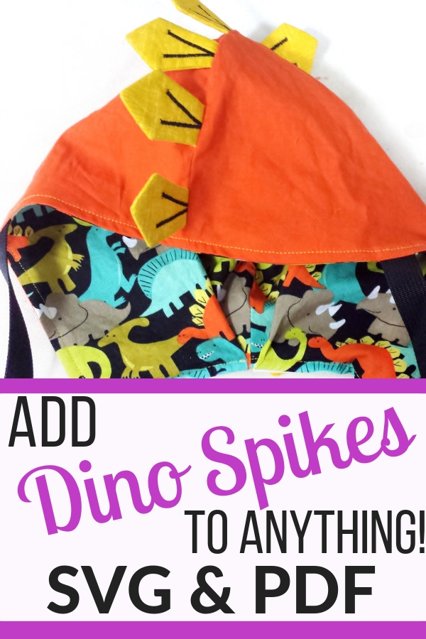 Orange hood with yellow spikes along the top. Add Dino Spikes to Anything SVG & PDF