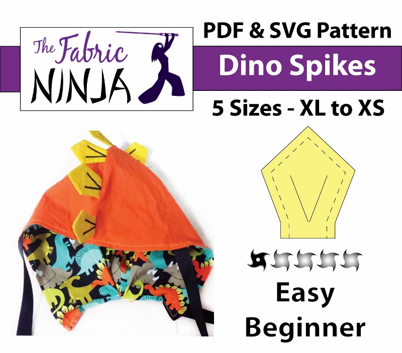 Dinosaur Spike PDF Sewing Patterns & SVG Cut Files #CircutSewing #Dinosaurs #PDFPattern