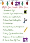 Top Ten Gifts for Poeple who sew, image too small to read