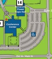Map of parking area in front of conference center