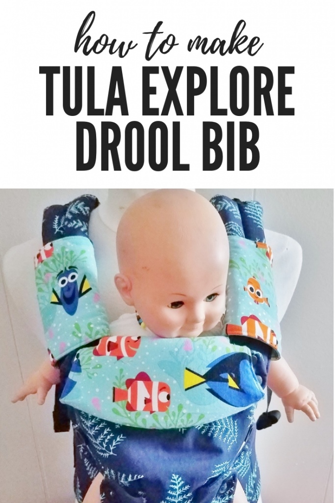 DIY Drool Pads and Bib for Tula Explore #babywearing #TulaExplore #EasySewing