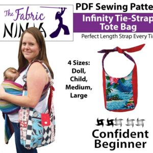 PDF Sewing Pattern Infinity Tie Strap Tote Confident beginner