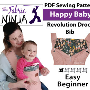 Mom and baby in Happy Baby Revolution carrier. PDF Sewing Pattern Revolution Bib. Easy Beginner