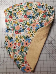 flowered onbuhimo slipcver with tan linen back side. It's reversible.