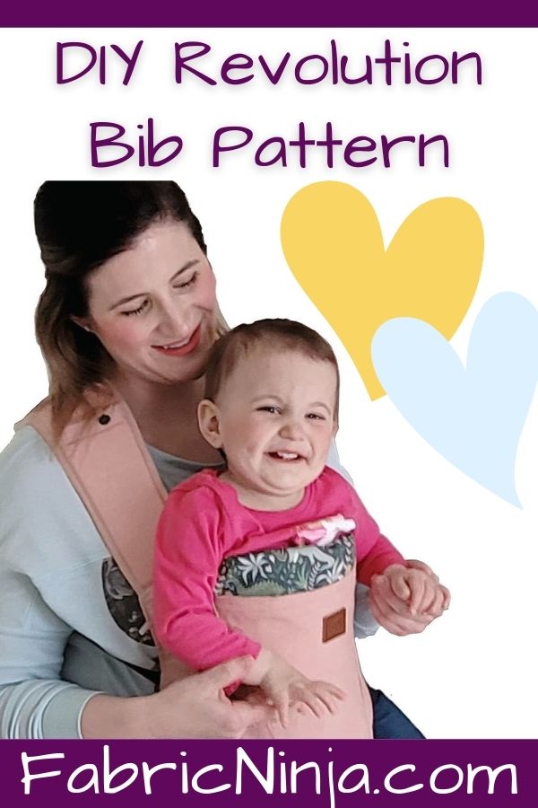 Mom and baby in Happy Baby Revolution carrier. DIY Revolution Bib pattern